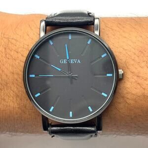 Blue & Black Geneva Men's Watch